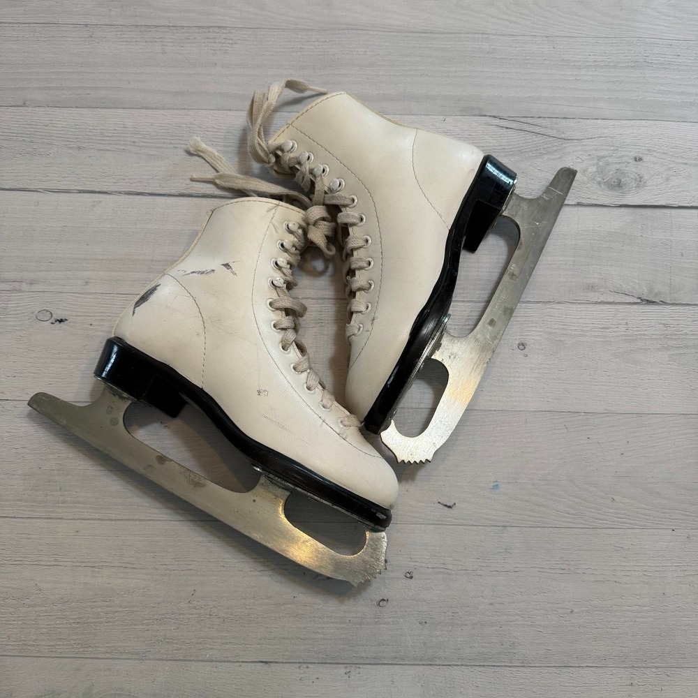 Lange Aries Ice Figure Skates‎ white youth size 2